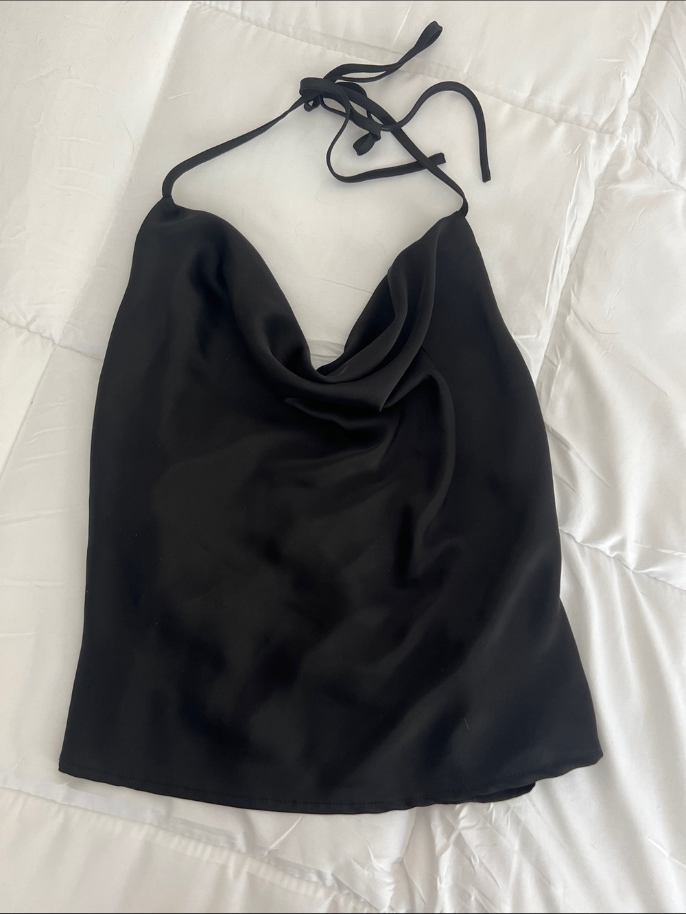 Urban Outfitters Black Halter Cowl Neck Top